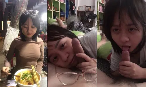 Em thèm quá vứt cả kính sang một bên để bú cu cho anh